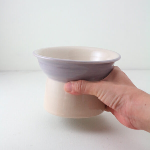 White Cat Standing Dog Bowl - Image 2