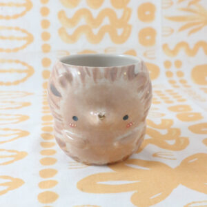 Hedgehog Feature Cup with Gold Accent (Defects)