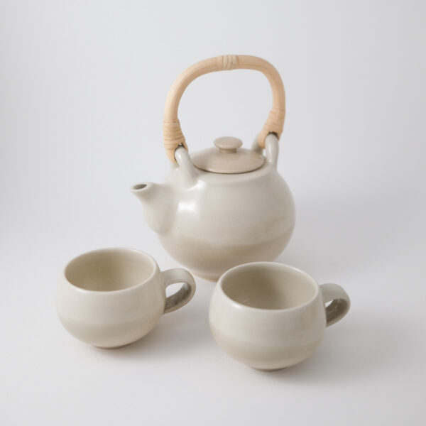 Two-tone Rattan Teaset