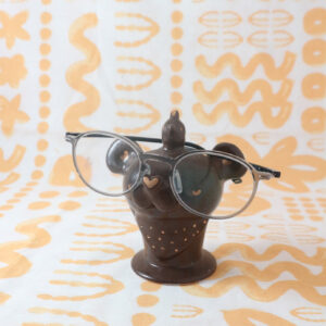 Bear & Bird Glasses Holder with Gold Accent