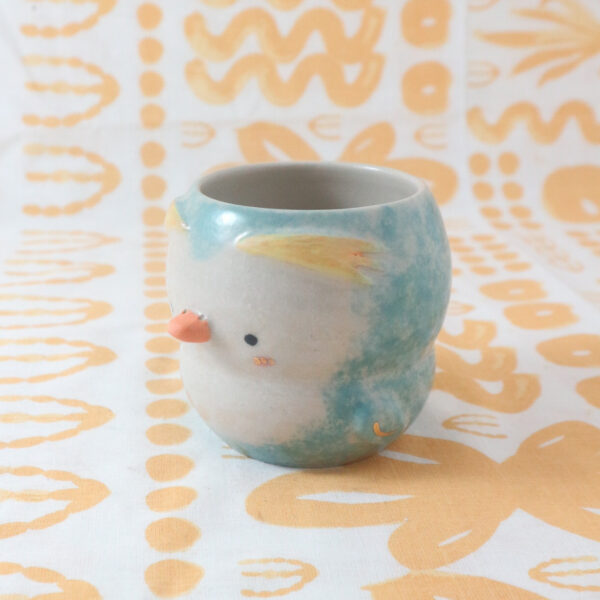 Blue Penguin Feature Cup with Gold Accent (Defects) - Image 2