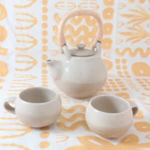 Two-tone Rattan Teaset