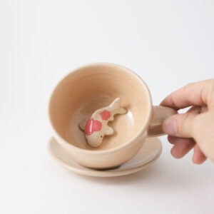 Peach Koi #1 Cup & Saucer