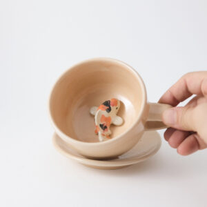 Peach Koi #2 Cup & Saucer