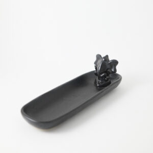 Ganesha Black Rectangle Tray Incense Stick Holder
