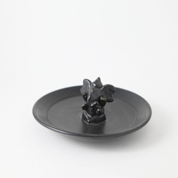 Ganesha Black Plate Incense Stick Holder