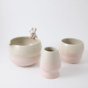 Rabbit Red Love Matcha Bowl Set