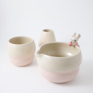 Rabbit Apple Matcha Bowl Set