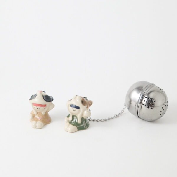 Racoon & Red Panda Girl Liontin Tea Strainer